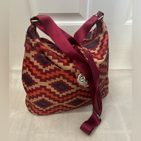 Baggallini Alberta Tote. Aztec Print Shoulder Crossbody Tablet Travel Bag - Picture 1 of 16
